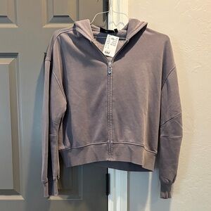 NWT H&M Wicked Gray Zip-Up Hoodie size S